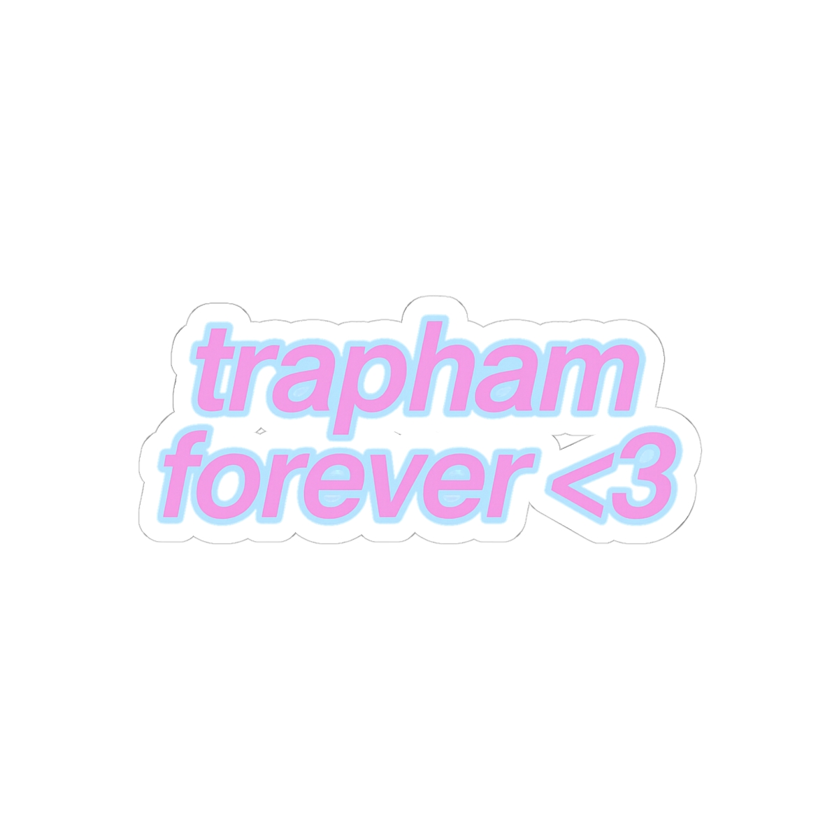 Trapham Forever Heart Sticker | Playful Vinyl Decal