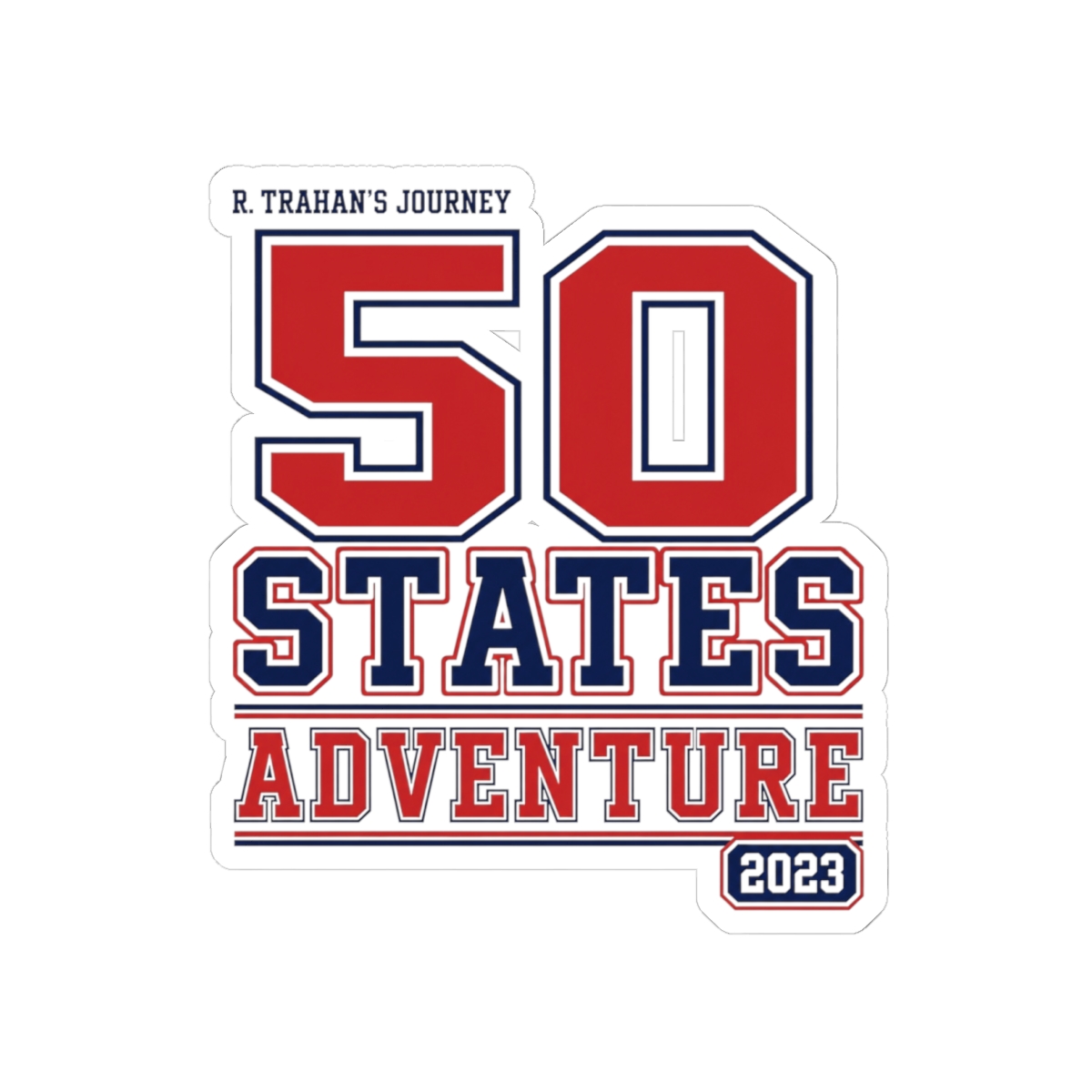 Ryan Trahan "50 States Adventure" Sticker - Ryan Trahan official Stickers merch