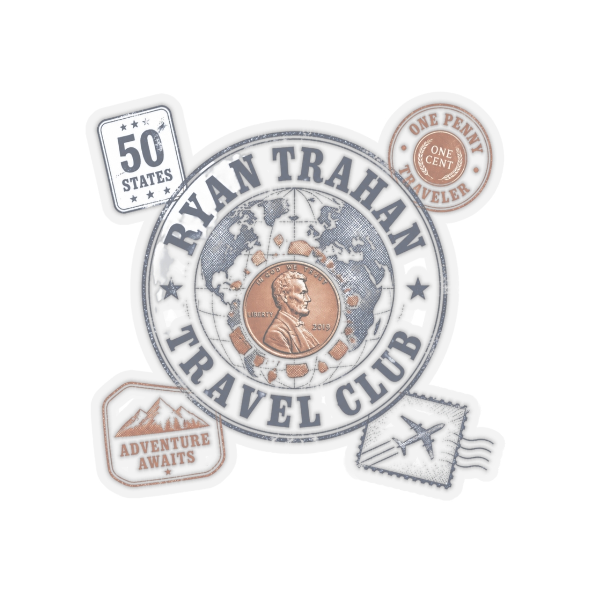 Ryan Trahan "50 States" Sticker