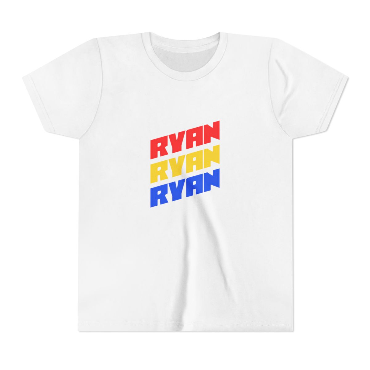 Ryan Bold Color Diagonal Stack Kids T Shirt