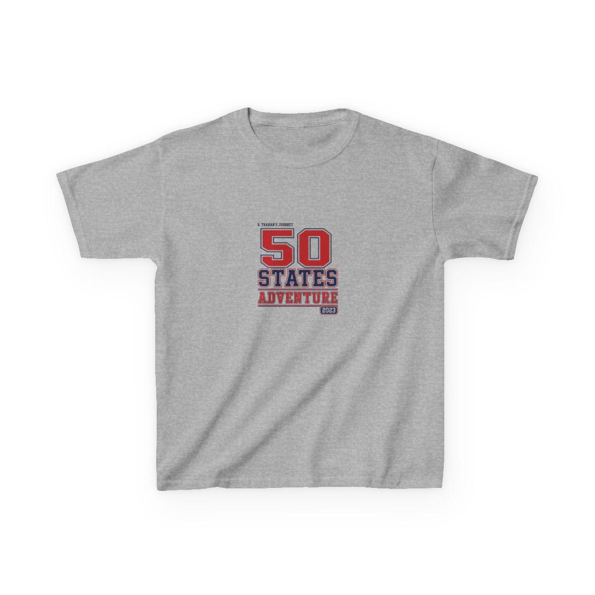 Ryan Trahan "50 States Adventure" Unisex Kids Tee - alternate angle 3, merchandise