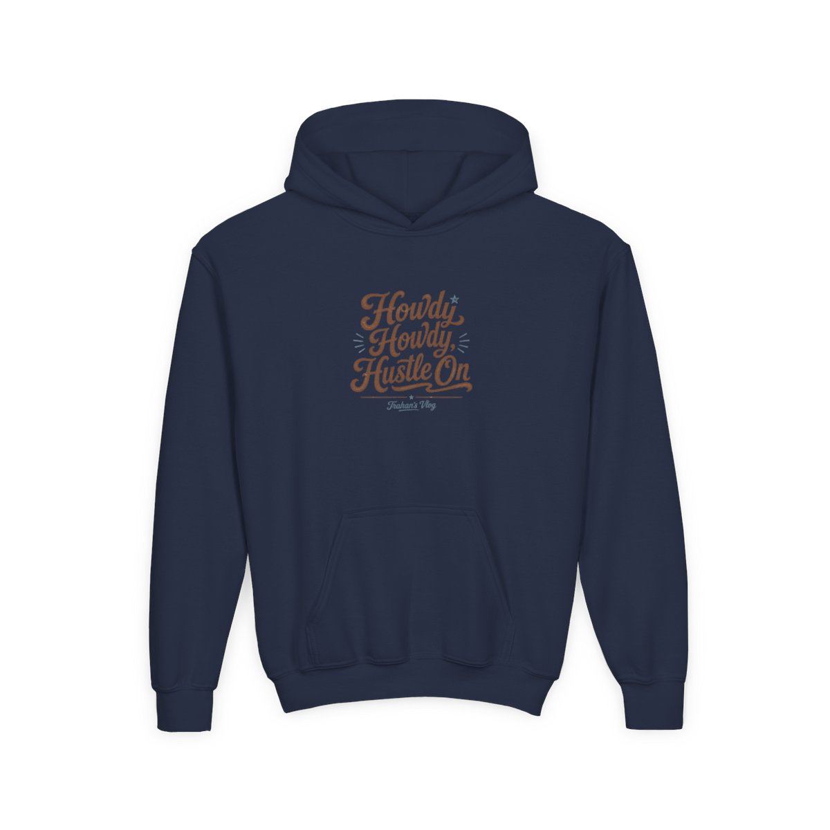 Ryan Trahan "Howdy Howdy, Hustle On" Kids Hoodie - alternate angle 5, merchandise