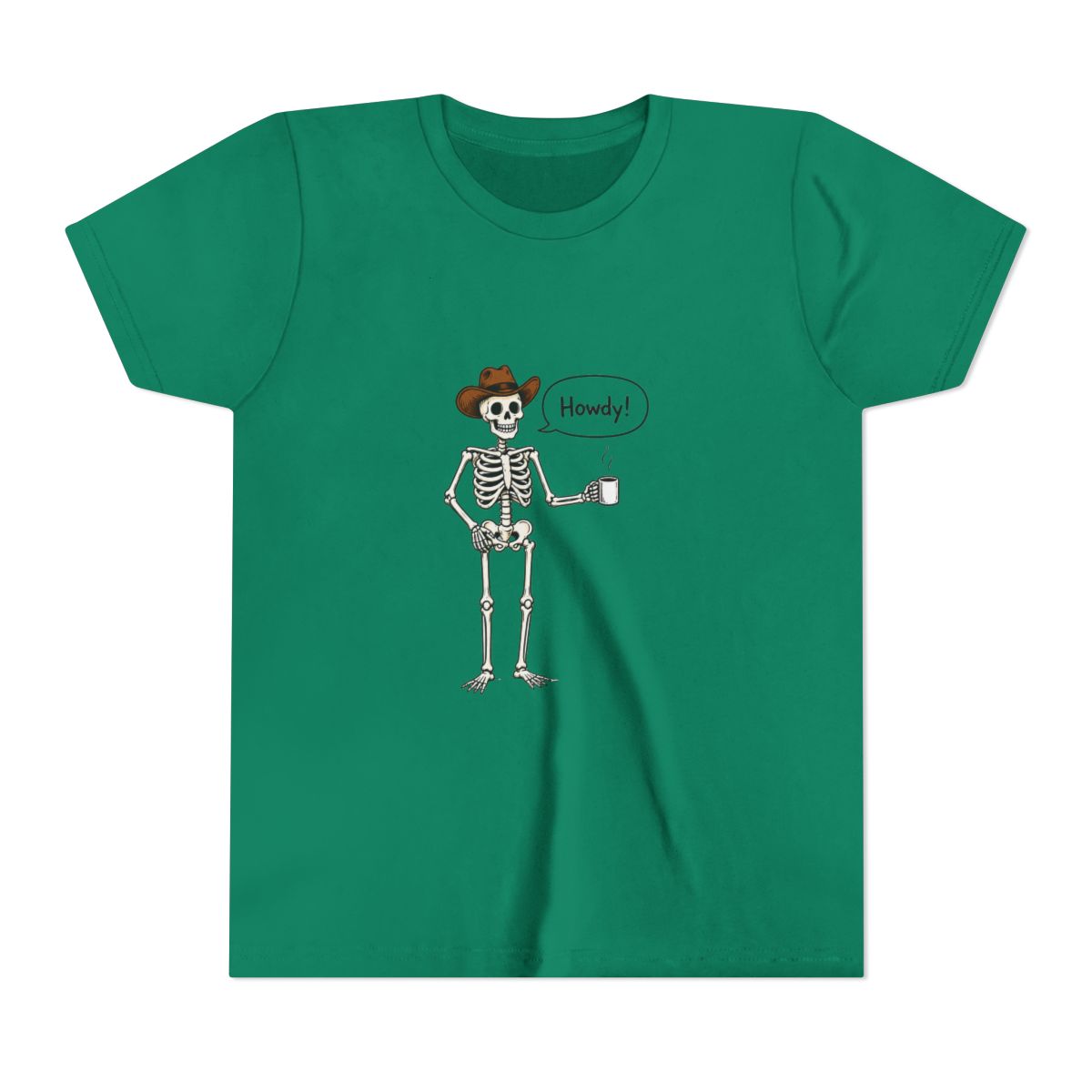 Ryan Trahan Howdy Skeleton Kids T Shirt - YouTube Fan Gift - alternate angle 2, merchandise